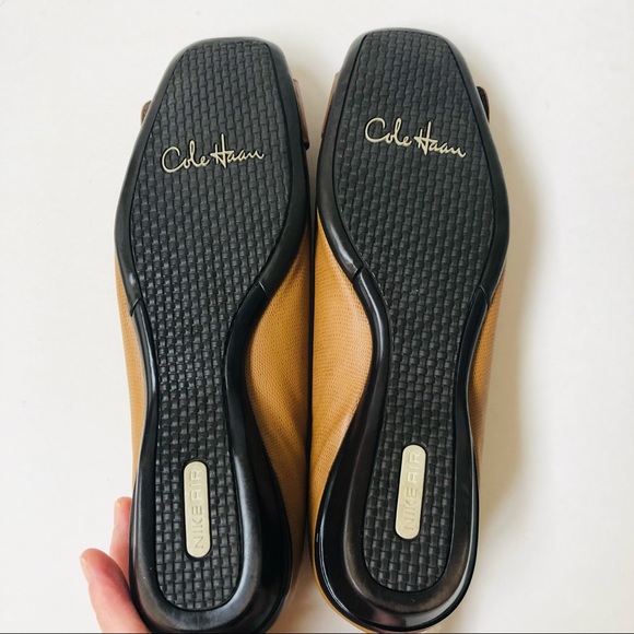 Cole Haan Leather Nike Air Buckle Flats Size 7.5 - Picture 7 of 11